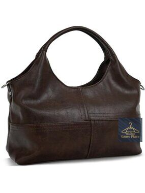 Medium Vegan Leather Purses with Detachable Satchel Strap Tote Hobo Bags